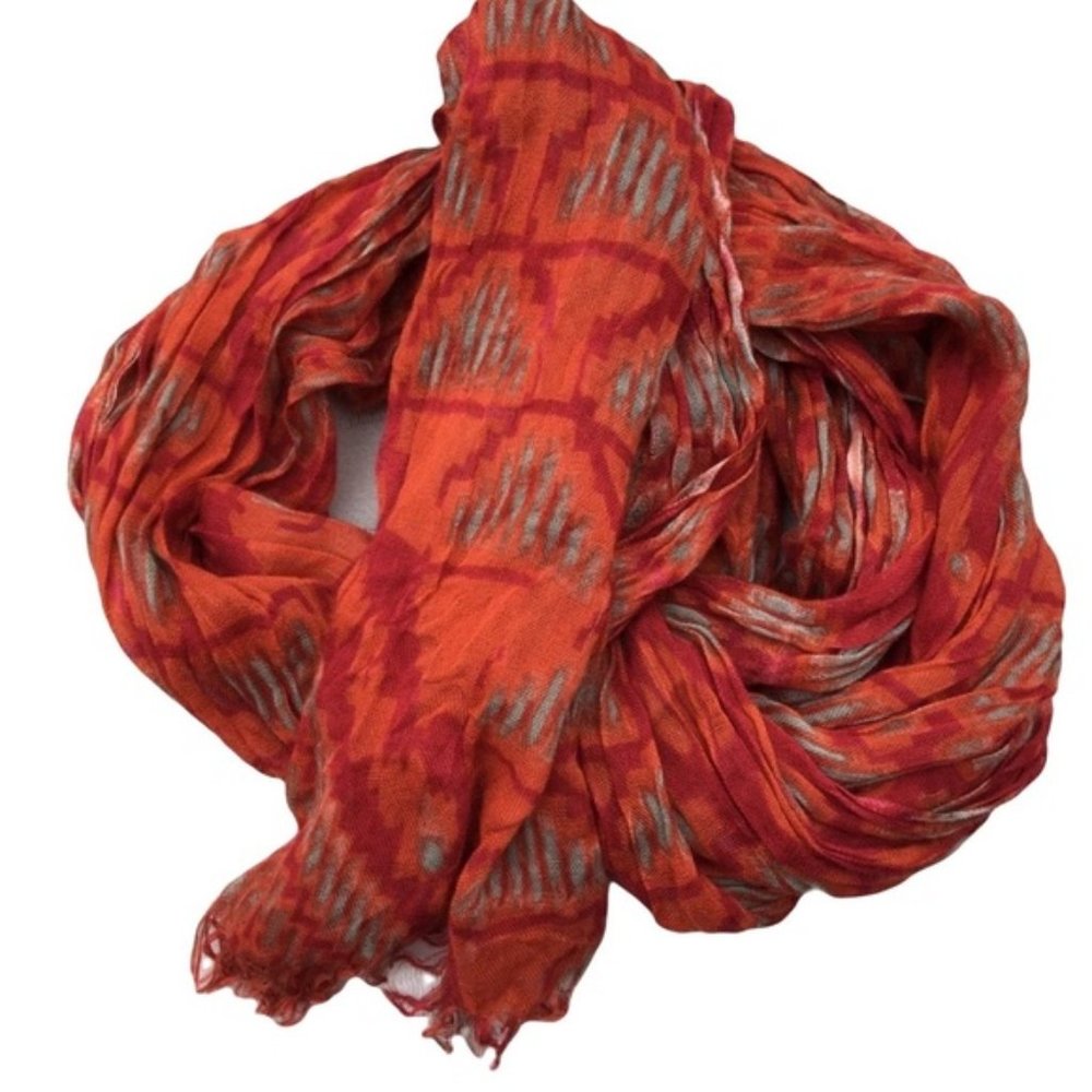 Bright Tangerine Coloured Fashion Scarf